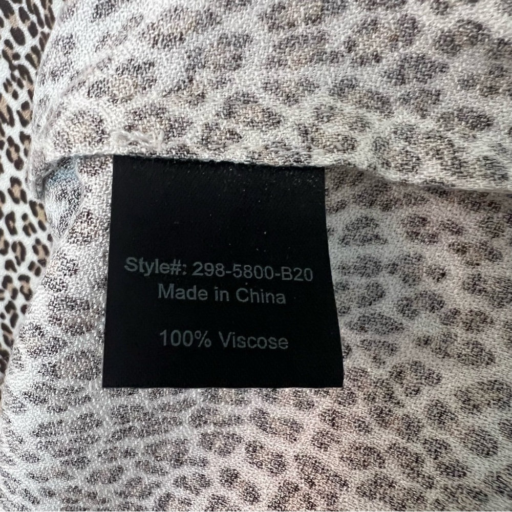 Jenni Kayne Animal Print Short Sleeve Mini Dress Cream Brown XS Classic Neutral - Picture 6 of 6